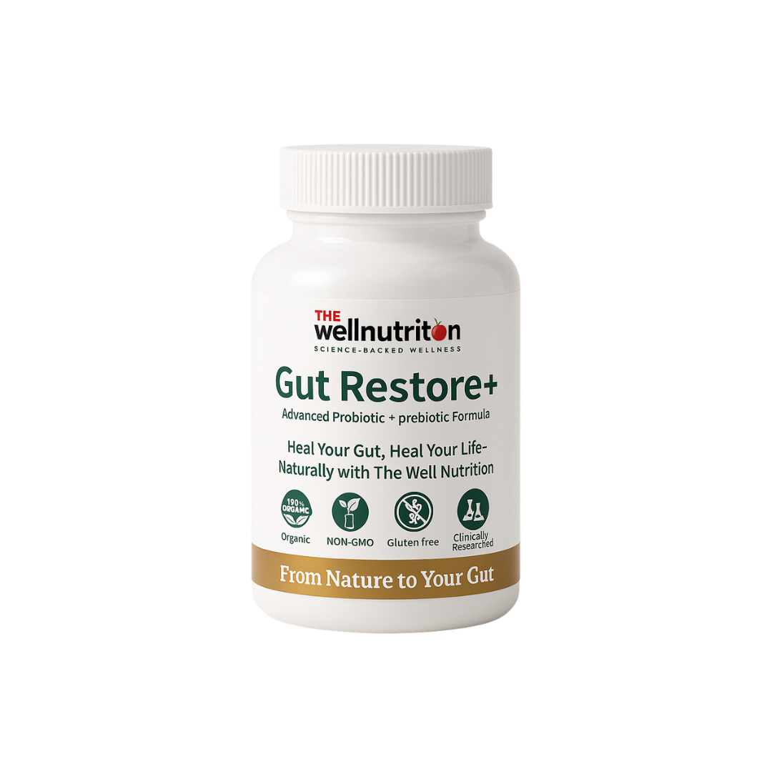 Gut Restore+ — Advanced Probiotic + Prebiotic Formula (60 Capsules)