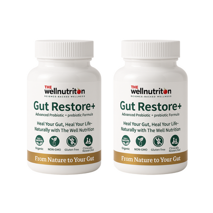 Gut Restore+ — Advanced Probiotic + Prebiotic Formula (60 Capsules)