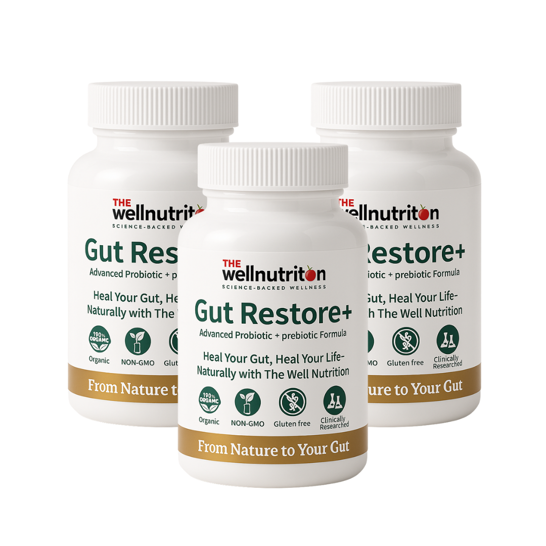 Gut Restore+ — Advanced Probiotic + Prebiotic Formula (60 Capsules)